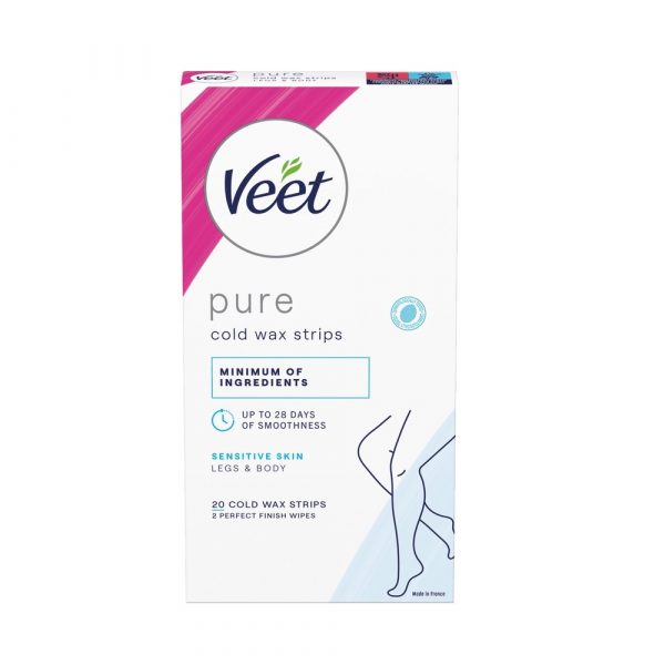 Veet Pure Wax Strips Ben & Kropp Känslig Hud 20 st
