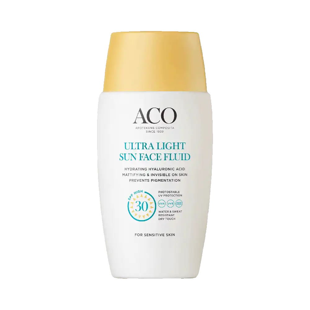 ACO Ultra Light Sun Face Fluid SPF 30, 40 ml