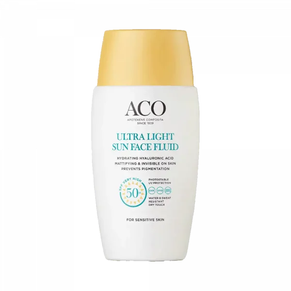 ACO Ultra Light Sun Face Fluid SPF 50+, 40 ml