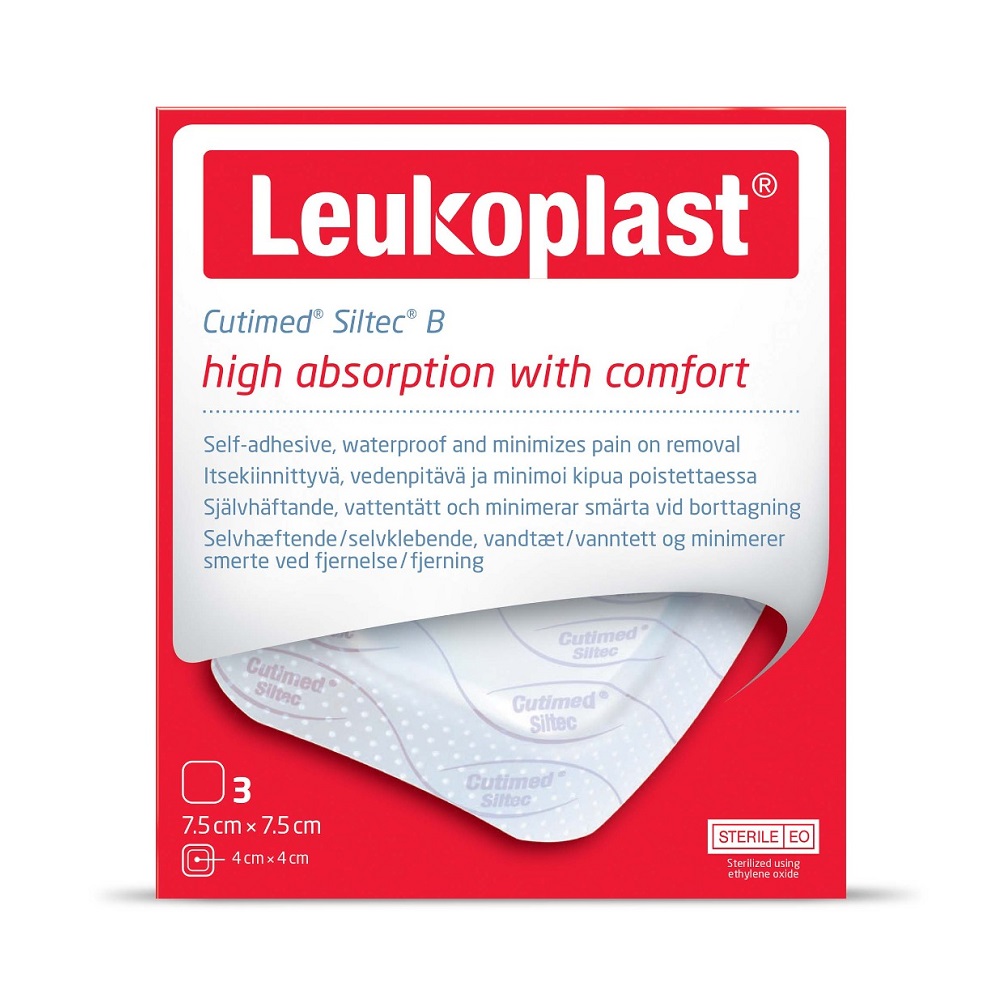Leukoplast Cutimed Siltec 7,5 x 7,5 cm 3x