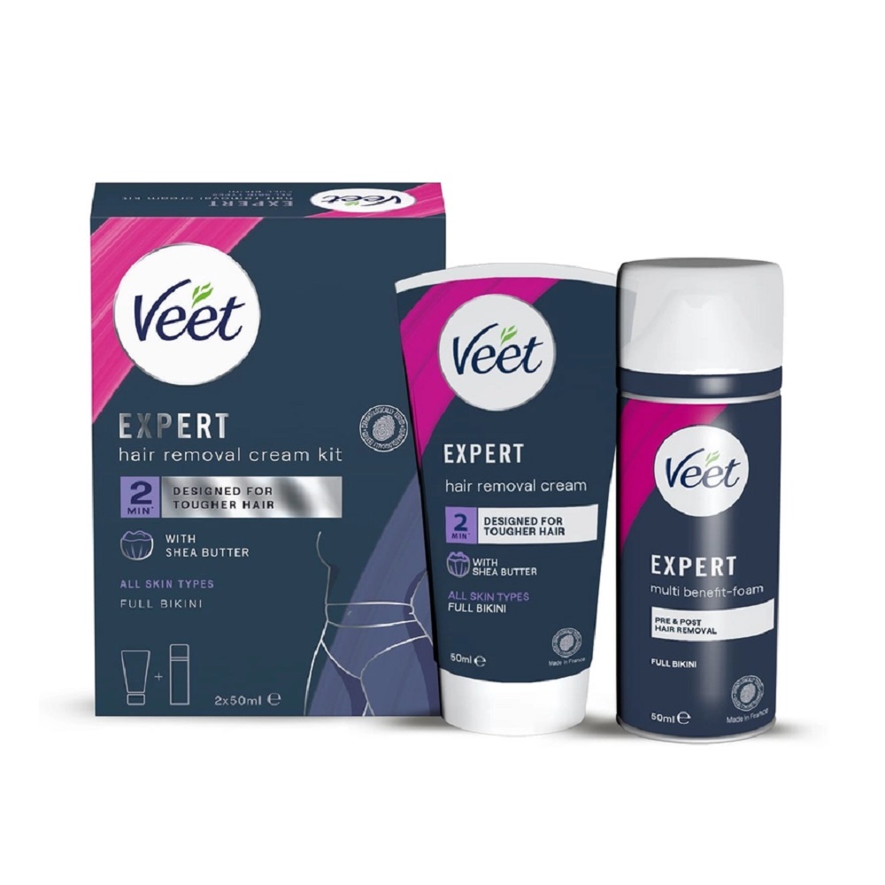 Veet Expert Hårborttagningskit för Intimområde 2x50 ml