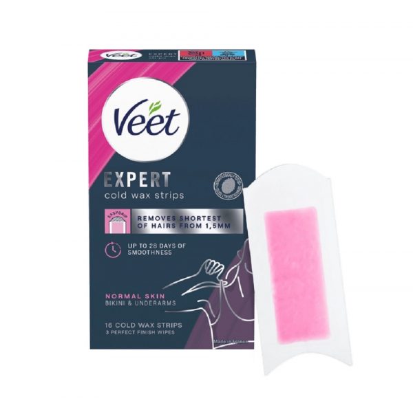 Veet Expert Wax Strips Bikini & Armhåla Normal Hud 16 st