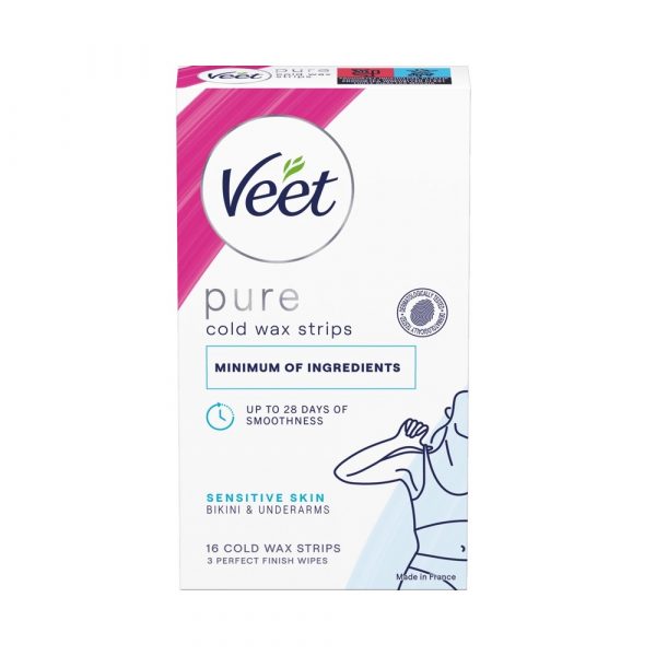 Veet Pure Wax Strips Bikini & Armhåla Känslig Hud 16 st