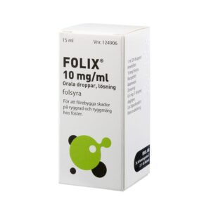 FOLIX 10 mg/ml folsyra Orala droppar, lösning 15 ml