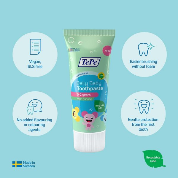 TePe Daily Baby 0-2 år Tandkräm 50 ml - Bild 4
