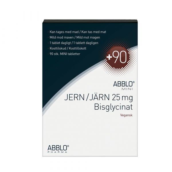 ABBLO JÄRN 25 mg BISGLYCINATE - 90 tabletter