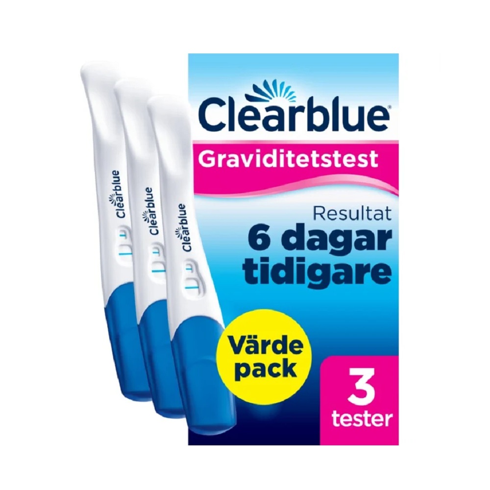 Clearblue Graviditetstest 6 dagar tidigare 3 tester