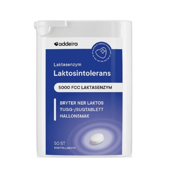 addeira Laktasenzym Laktosintolerans 50 Tugg- Sugtabletter