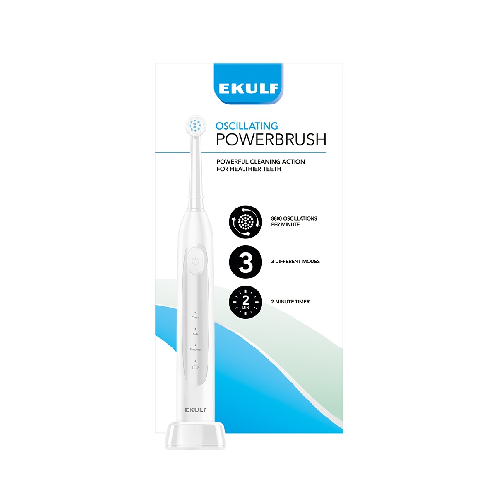 EKULF Oscillating PowerBrush White, eltandborste