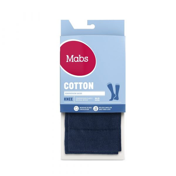 Mabs Cotton Knästrumpa Marin M