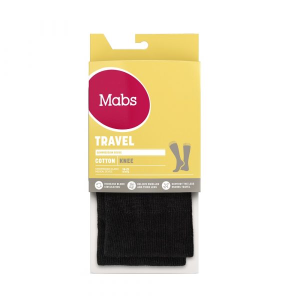 Mabs Cotton Knästrumpa Travel Svart L