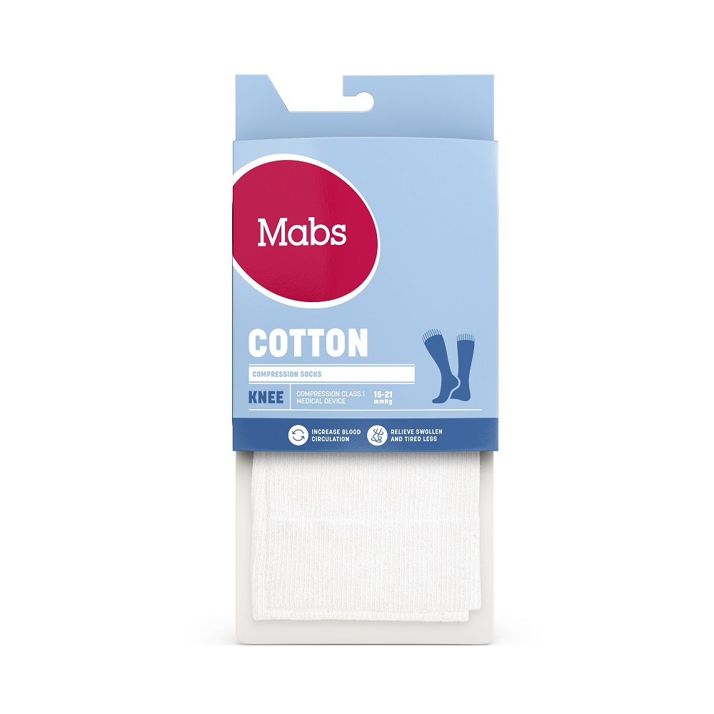 Mabs Cotton Knästrumpa Vit S