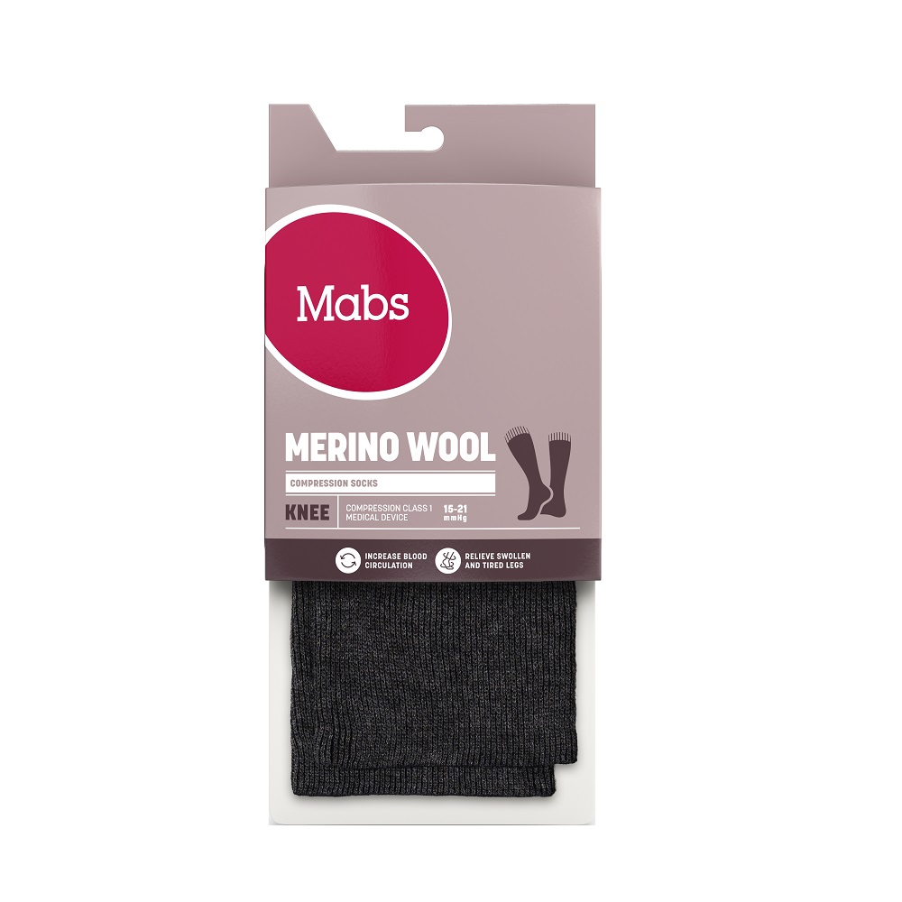 Mabs Merino Wool Knästrumpa Svart S