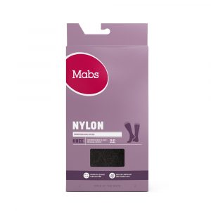 Mabs Nylon Design Knästrumpa svart mönstrade L