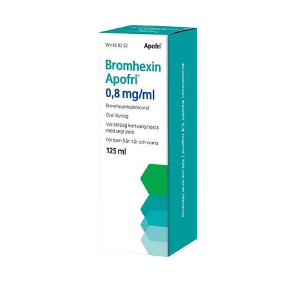 Bromhexin Apofri 0,8 mg/ml Oral lösning 125 ml