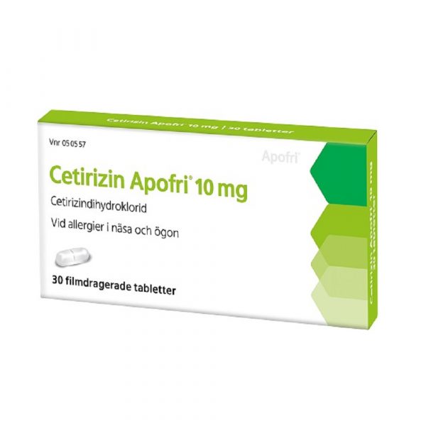 Cetirizin Apofri 10 mg 30 filmdragerade tabletter