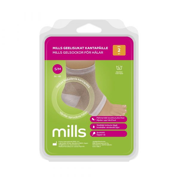 Mills Gelsockor För Hälar S-M