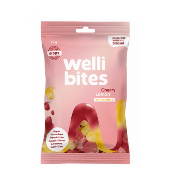 Wellibites DROPS Cherry & Lemon 50 g