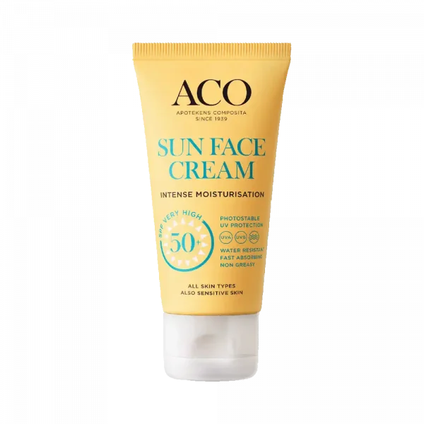 ACO Sun Face Cream Intensive Moisture SPF 50+, 50 ml