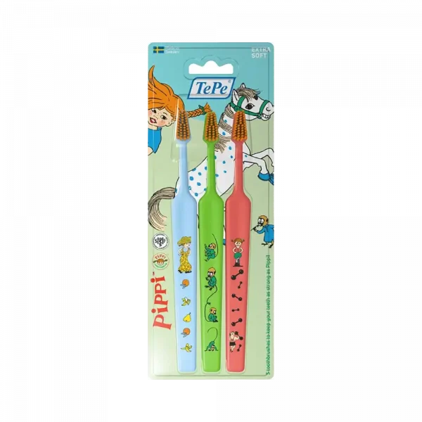 TePe Kids Pippi Extra Soft Tandborste 3 st