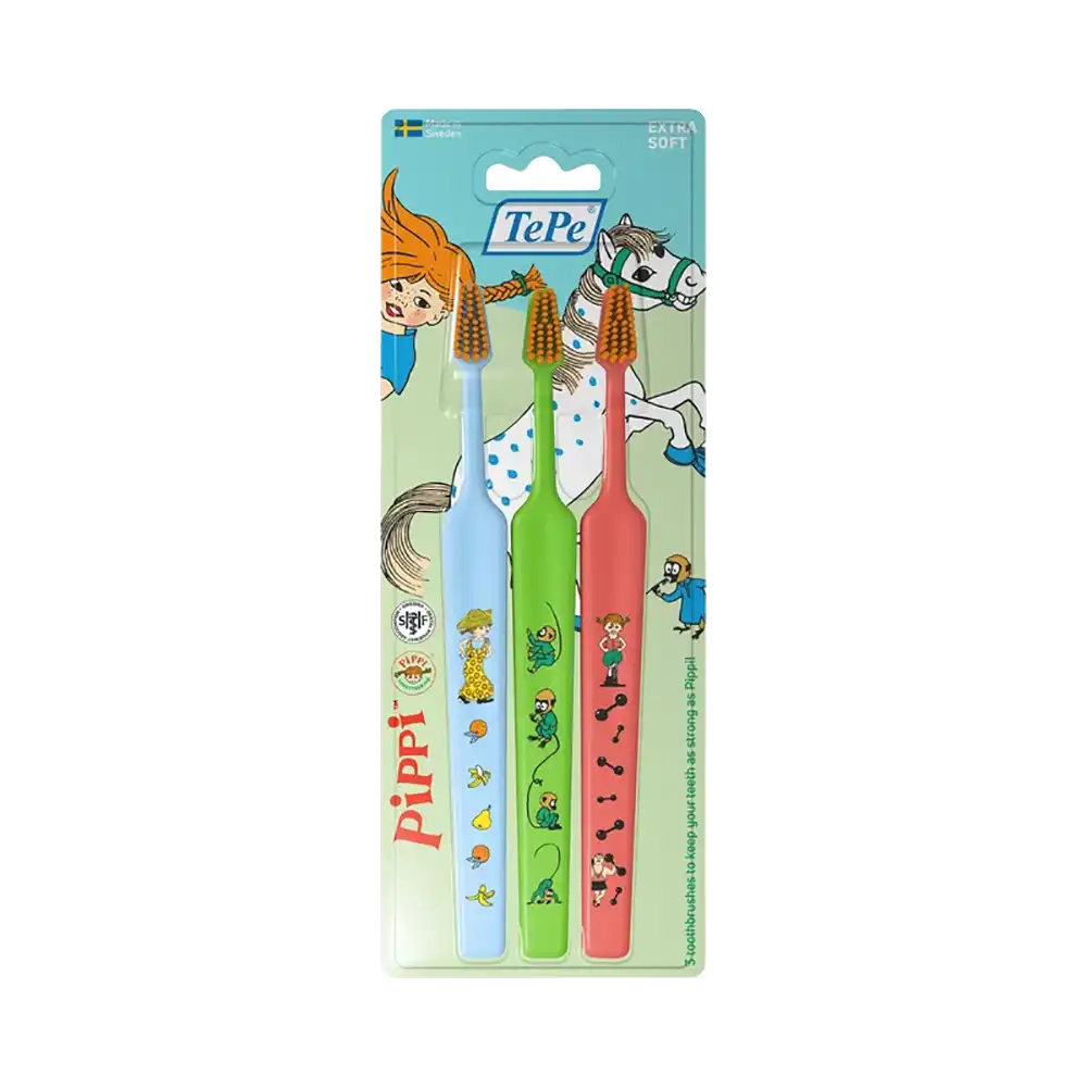 TePe Kids Pippi Extra Soft Tandborste 3 st